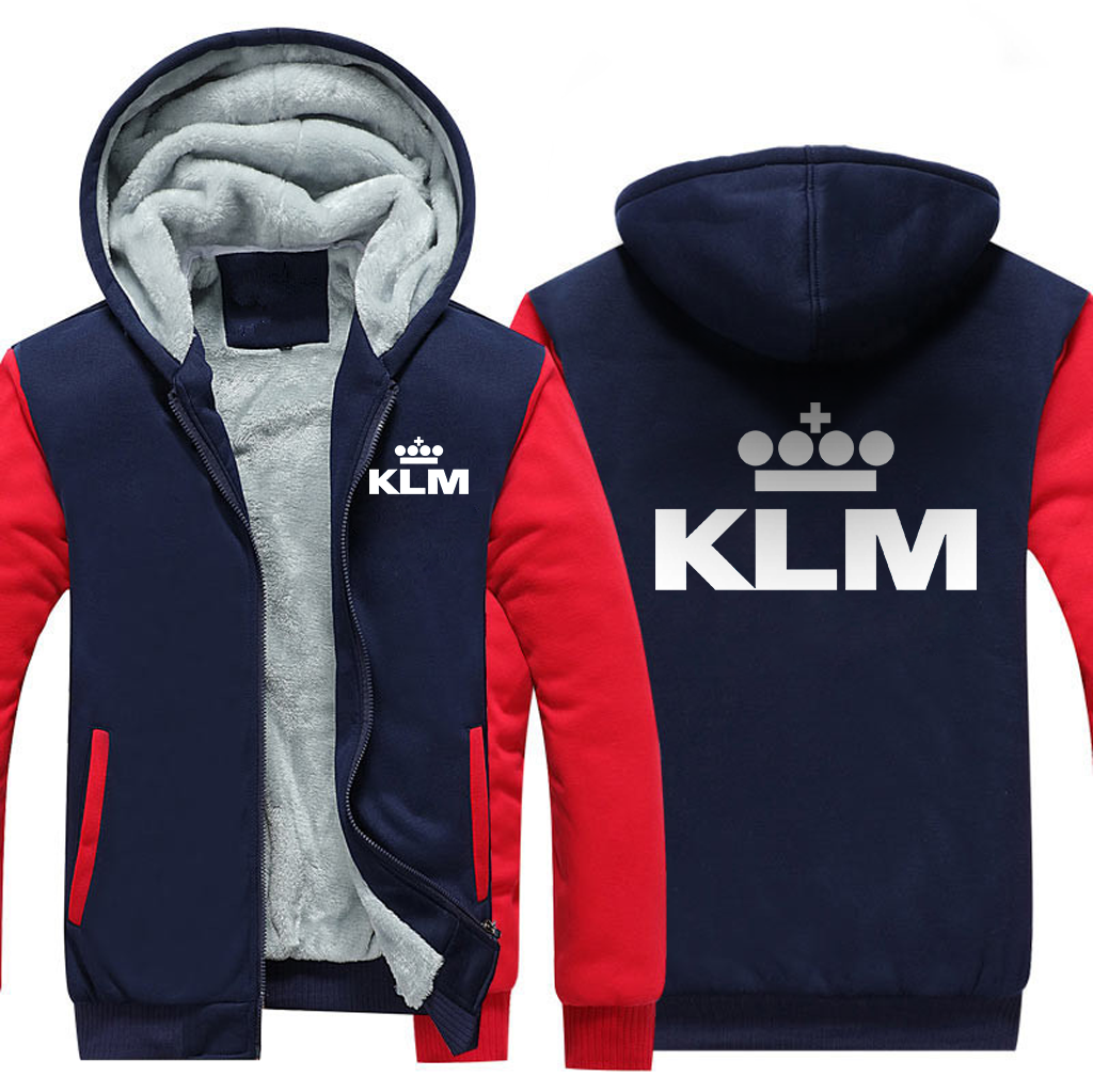 KLM AIRLINES  JACKETS FLEECE SWEATSHIRT