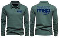 Thumbnail for MSP AIRPORT LONG SLEEVE  POLO