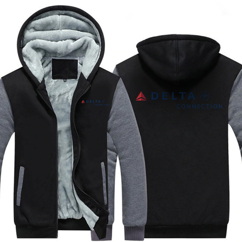 DELTA CONNECTION AIRLINES JACKETS FLEECE SWEATSHIRT