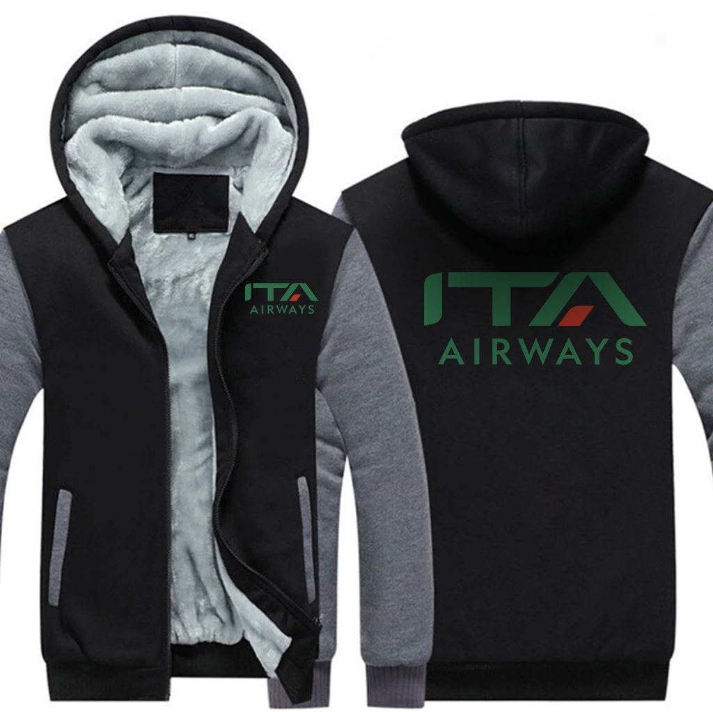 ITA AIRLINES JACKETS FLEECE SWEATSHIRT