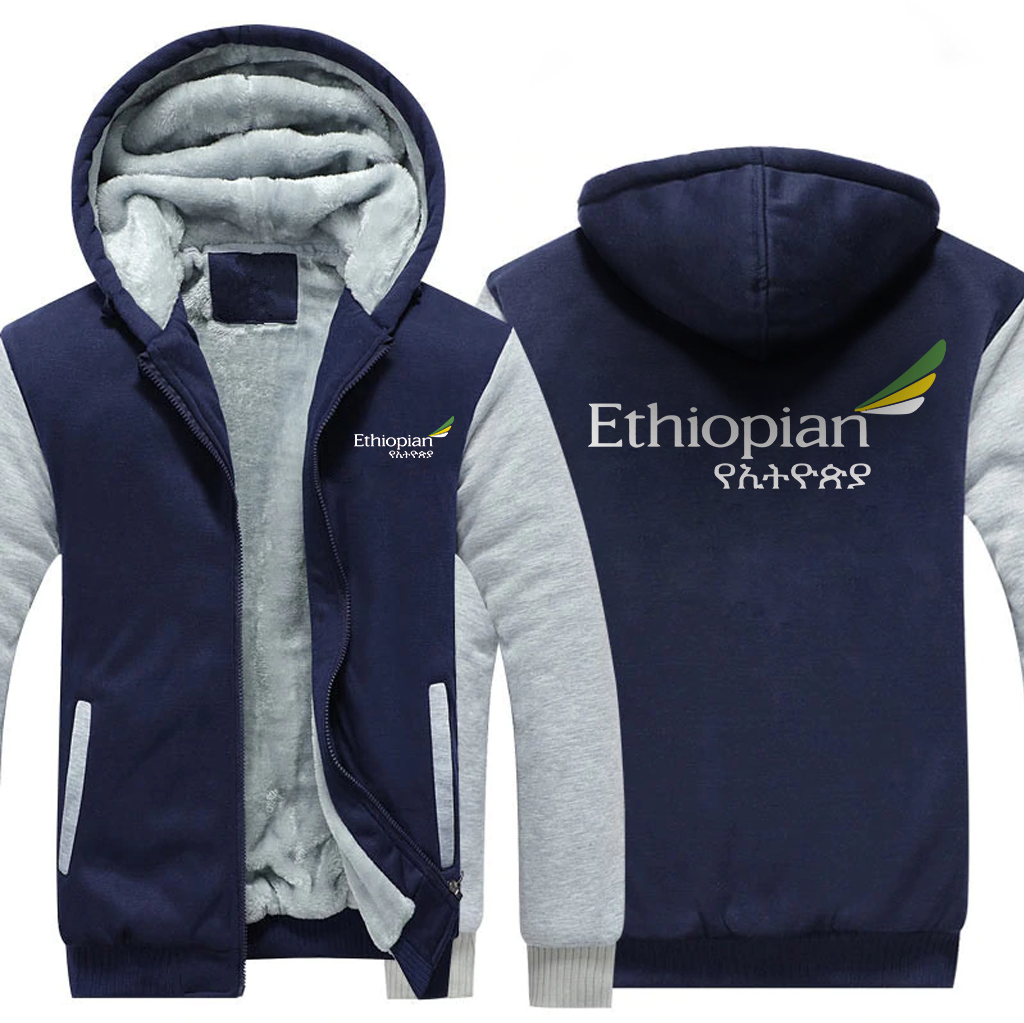 ETHIOPIAN AIRLINES  JACKETS FLEECE SWEATSHIRT