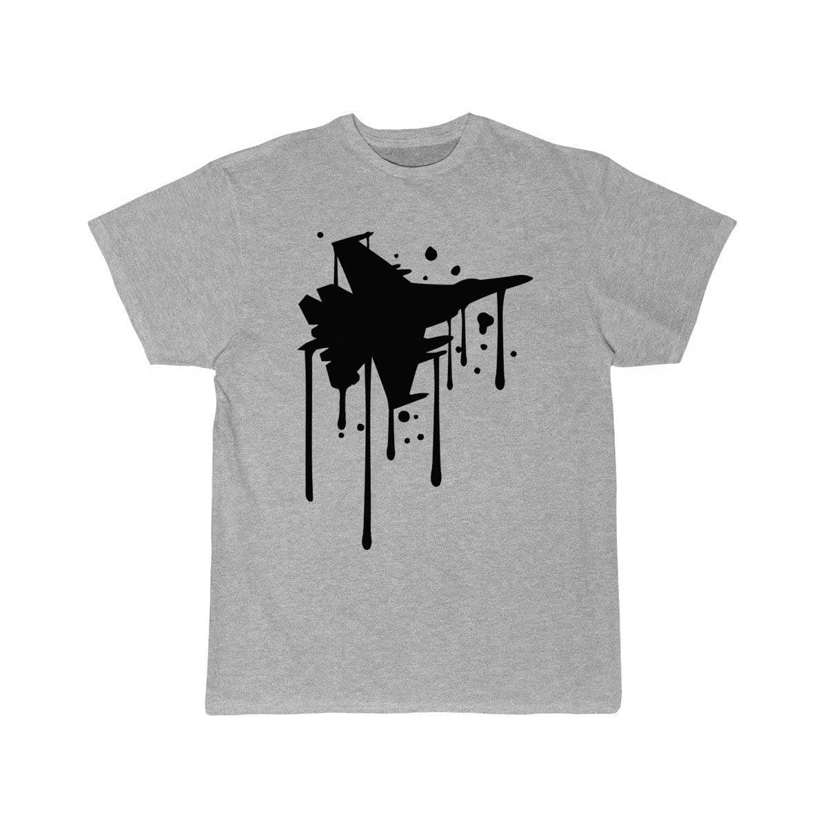 blood drop graffiti fighter jet plane war air raid T Shirt THE AV8R