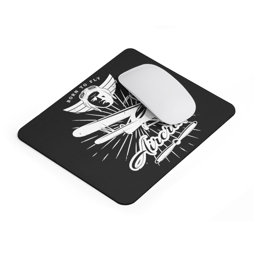 AIRCRAFT BORN TO FLY  -  MOUSE PAD Printify