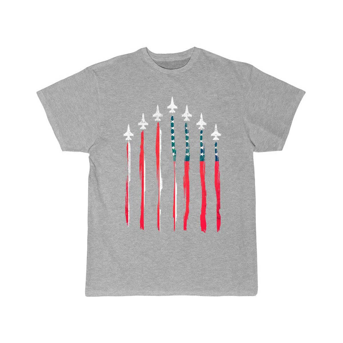 American Flag USA Airplane Jet Fighter T Shirt THE AV8R