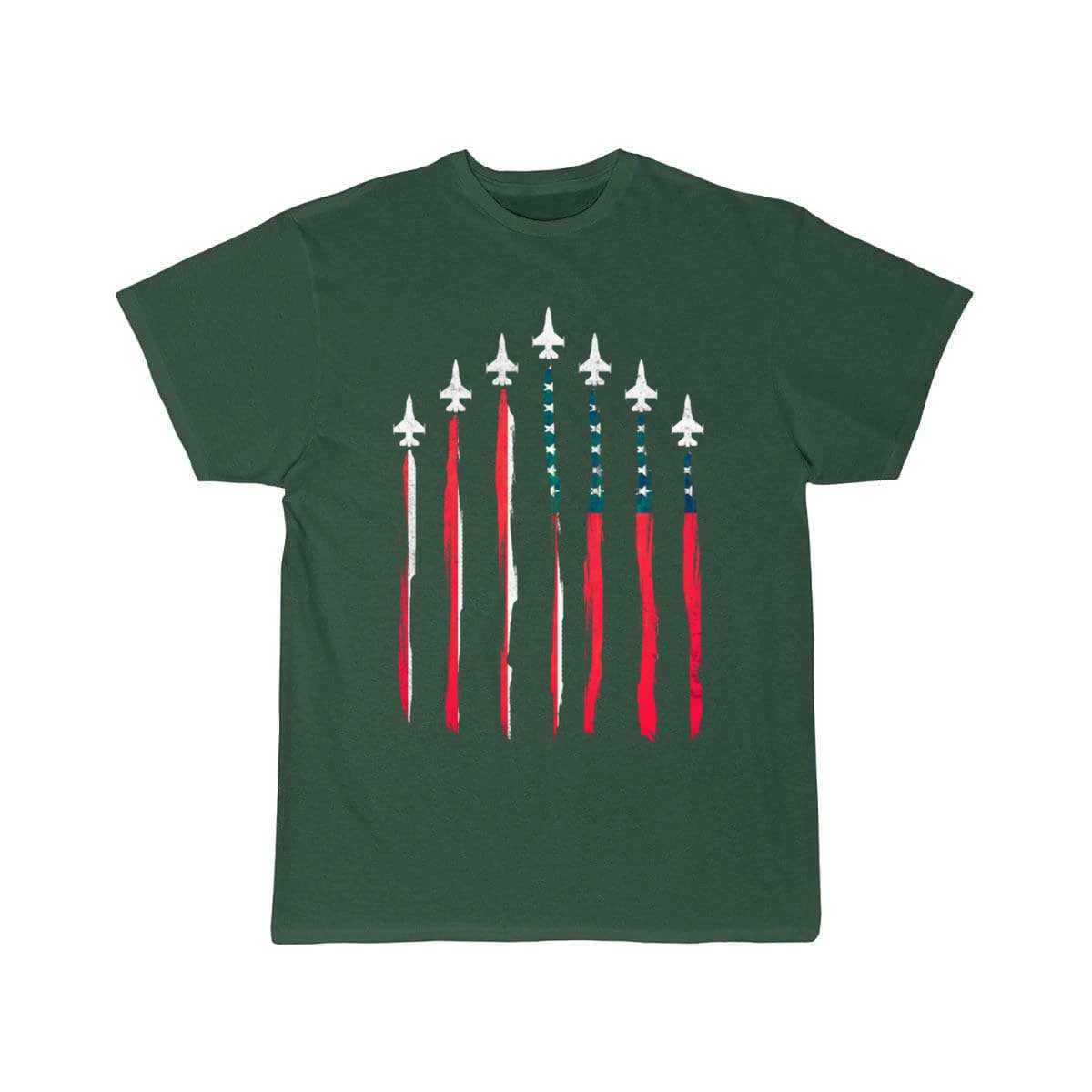 American Flag USA Airplane Jet Fighter T Shirt THE AV8R