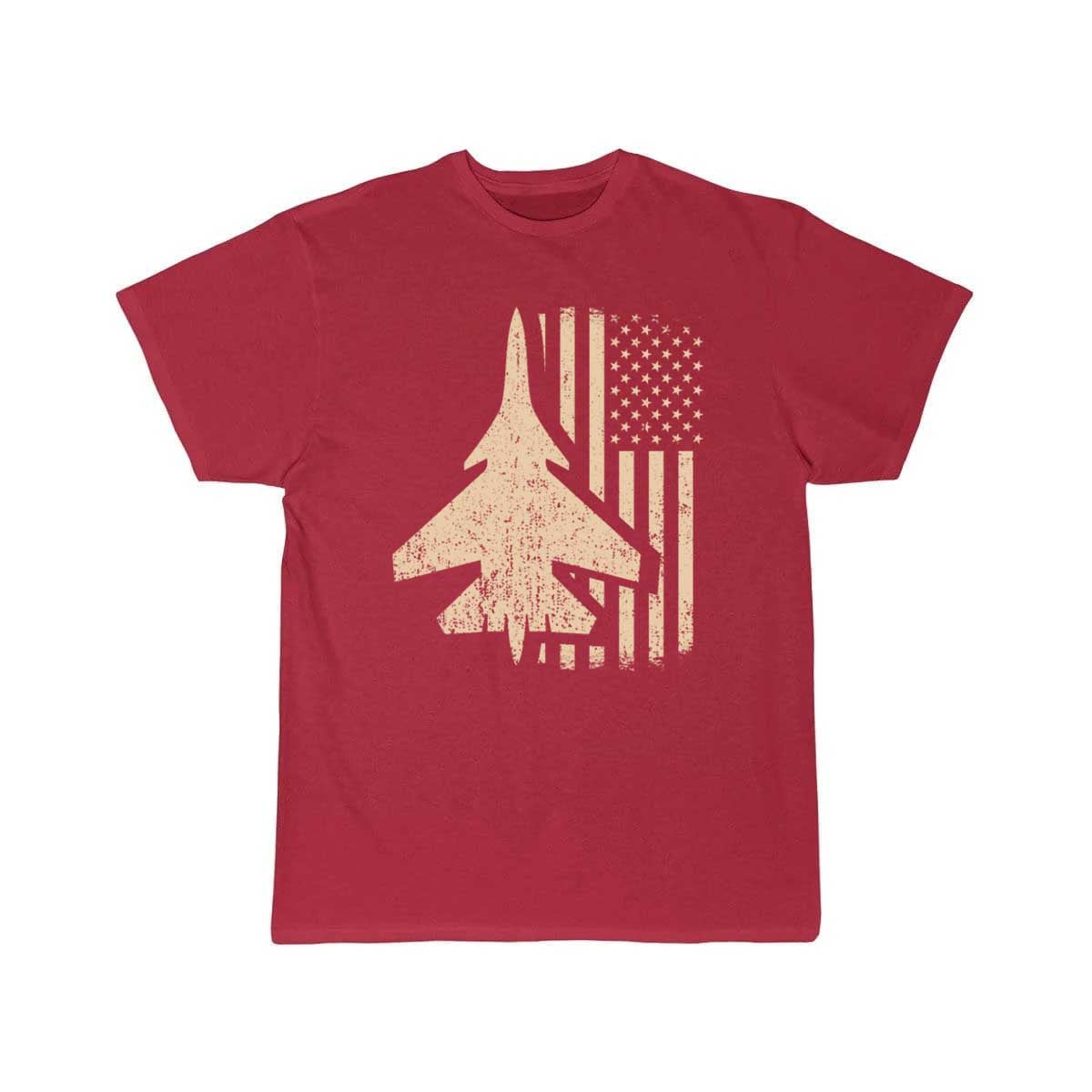 American Flag USA Airplane Jet Fighter Patriotic T Shirt THE AV8R