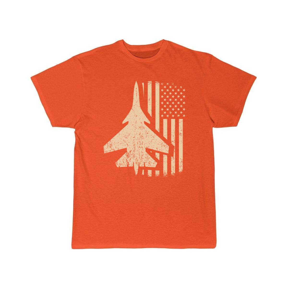 American Flag USA Airplane Jet Fighter Patriotic T Shirt THE AV8R