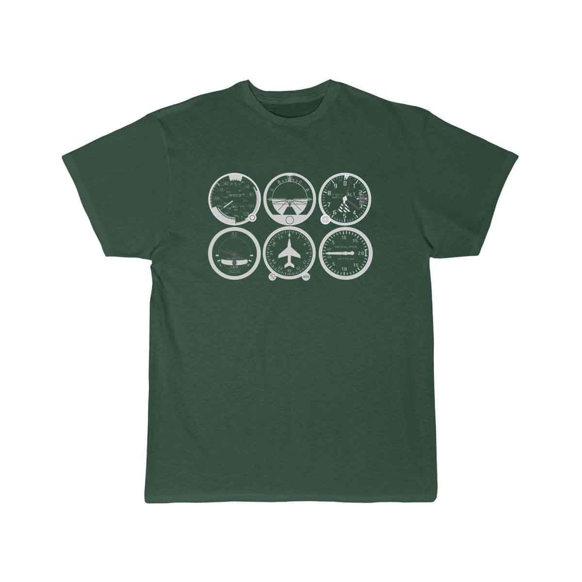 Pilot s Basic Six Six Pack Flight Instruments T-SHIRT THE AV8R