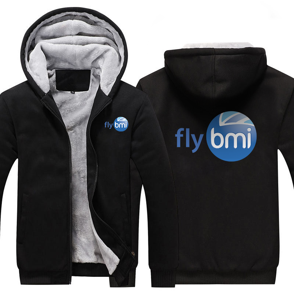 FLY BMI AIRLINES  JACKETS FLEECE SWEATSHIRT