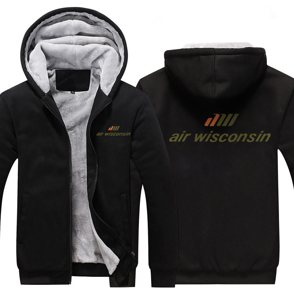 WISCONSIN AIRLINES JACKETS FLEECE SWEATSHIRT