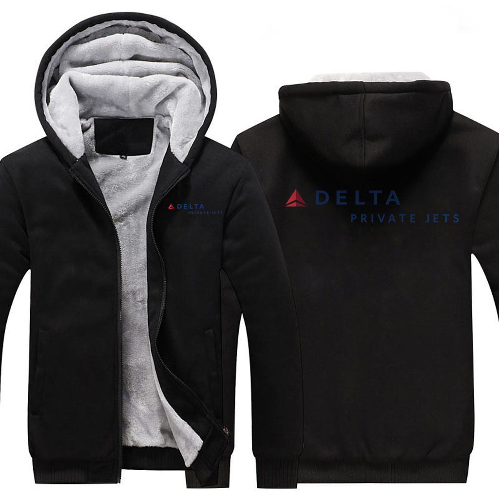 DELTA PRIVAT JET AIRLINES JACKETS FLEECE SWEATSHIRT