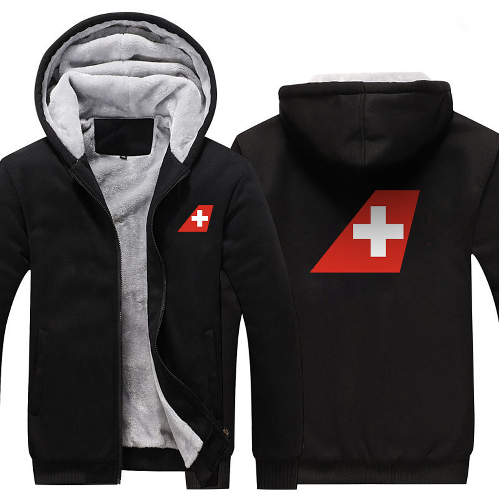 SWISS AIRLINES JACKETS FLEECE SWEATSHIRT 1