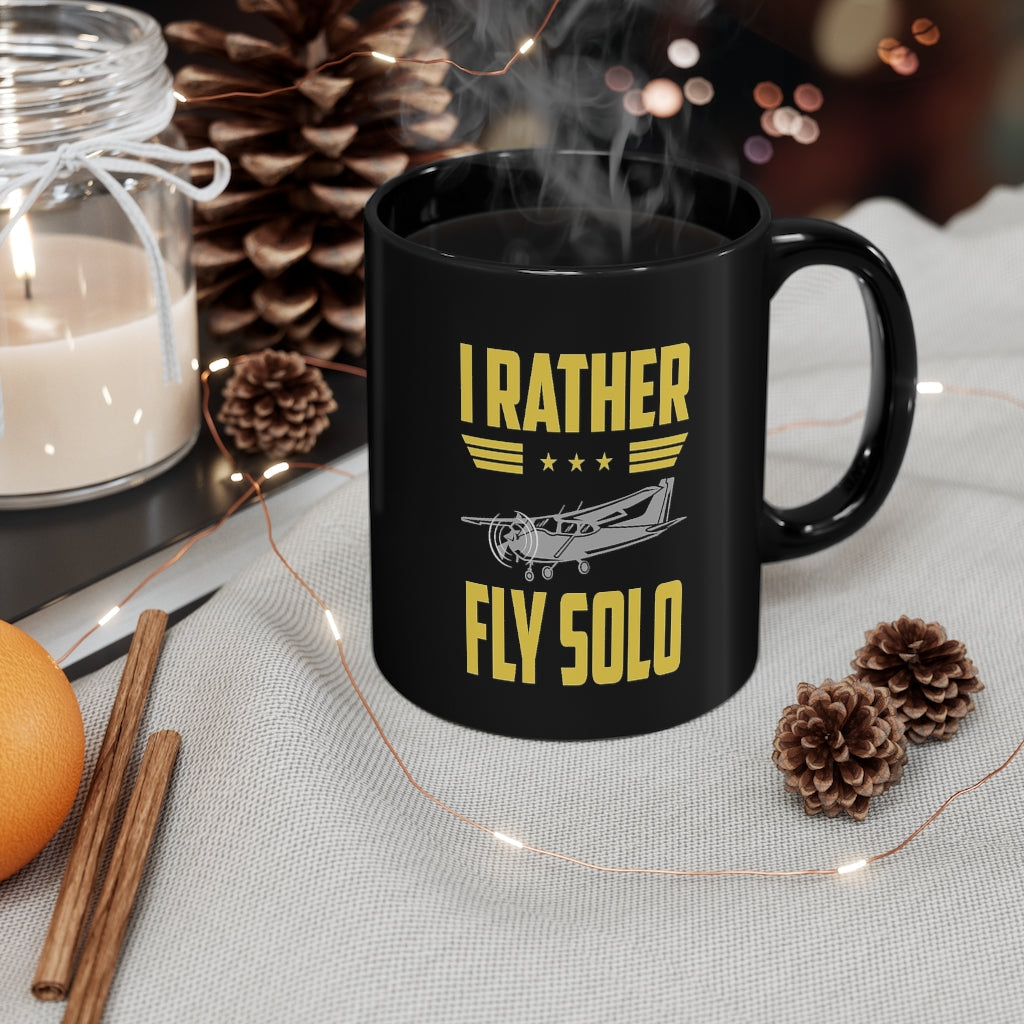 I RATHER FLY SOLO DESIGNED - MUG Printify