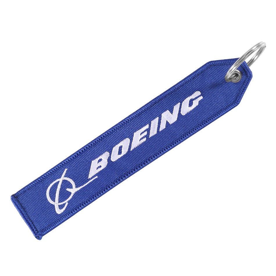 5 PCS BLUE BOEING KEYCHAIN EMBROIDERY KEY RING CHAIN - PILOTSX