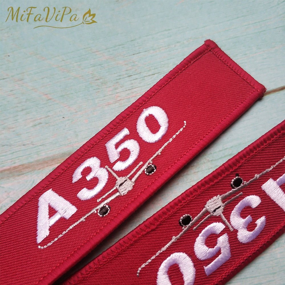 50 PCS A350 EMBROIDERY KEY CHAIN - PILOTSX