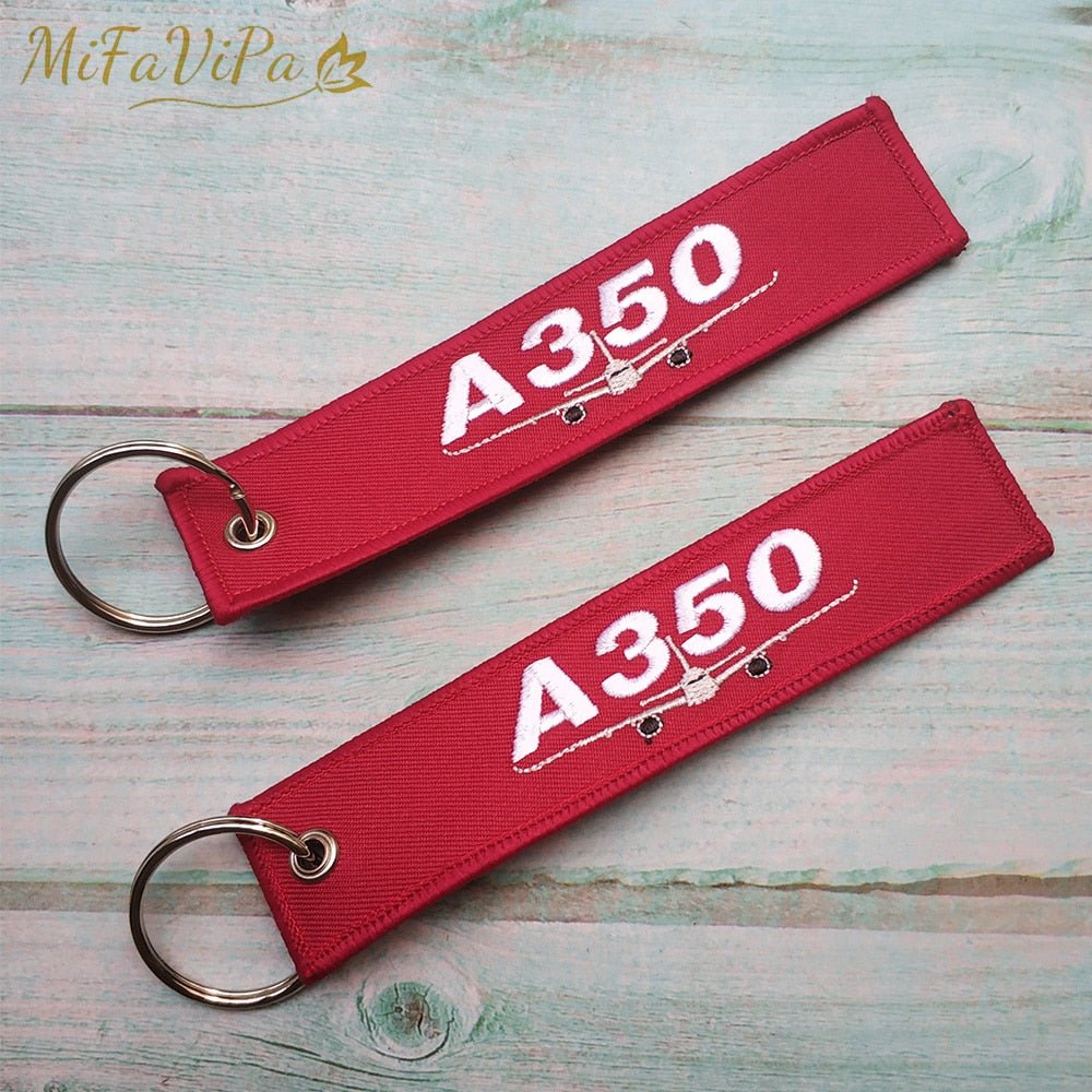 50 PCS A350 EMBROIDERY KEY CHAIN - PILOTSX