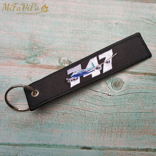 50 PCS BOEING 747 EMBROIDERY KEY CHAIN - PILOTSX