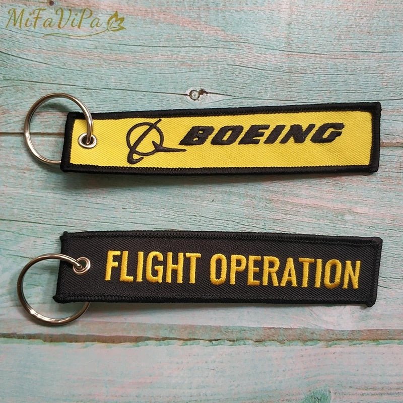 50 PCS BOEING FLIGHT OPERATION EMBROIDERY KEY CHAIN - PILOTSX