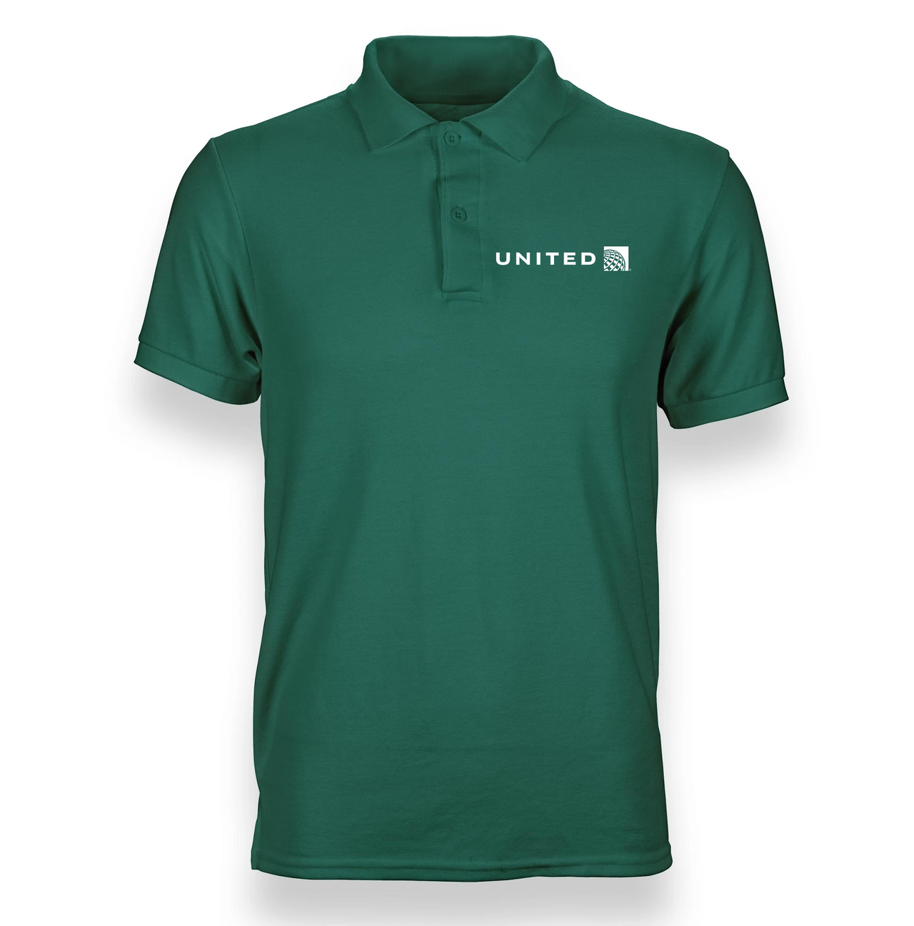 a green polo shirt with the united logo on it