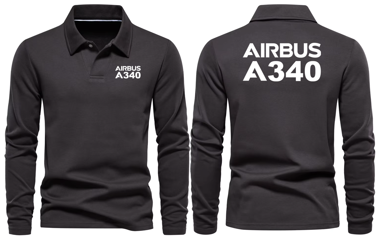 AIRBUS A340 LONG SLEEVE  POLO