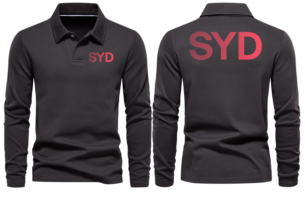 SYD AIRPORT LONG SLEEVE  POLO