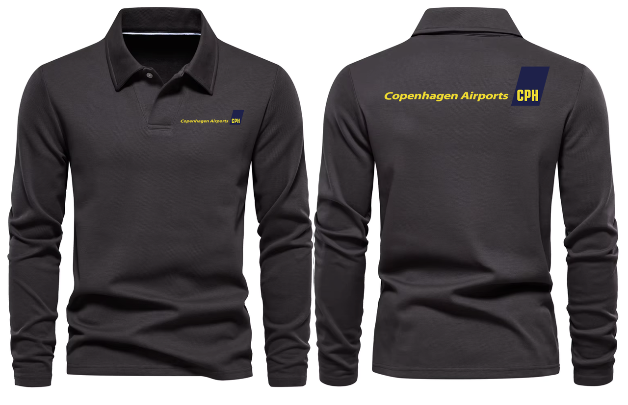AER CPH AIRPORT LONG SLEEVE  POLO