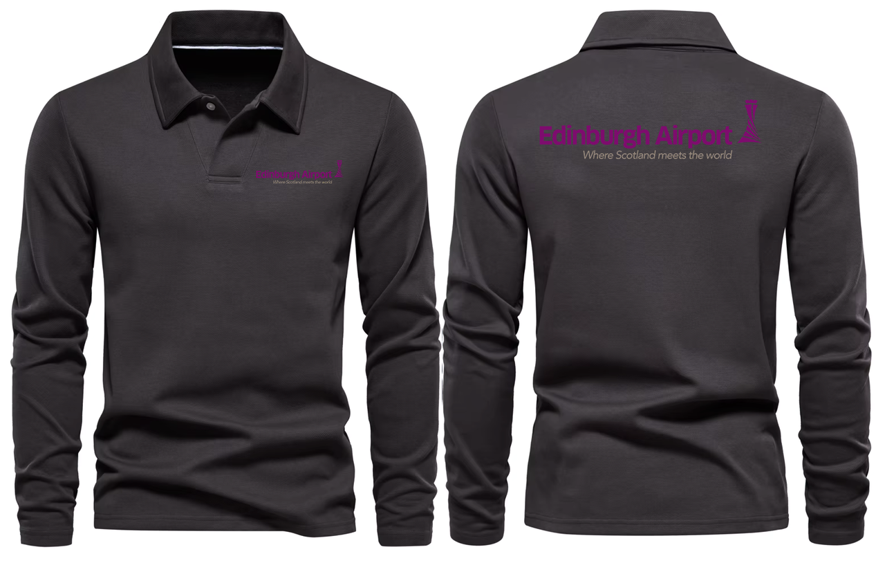 AER EDINBURG AIRPORT LONG SLEEVE  POLO