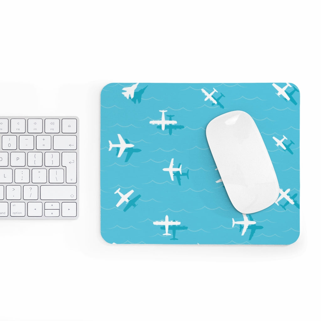 AIRPLANES WHITE  -  MOUSE PAD Printify