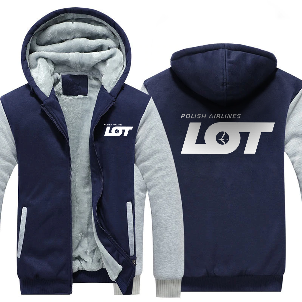 LOT AIRLINES  JACKETS FLEECE SWEATSHIRT