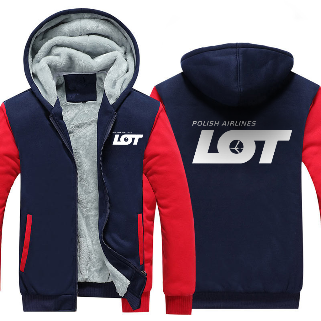 LOT AIRLINES  JACKETS FLEECE SWEATSHIRT