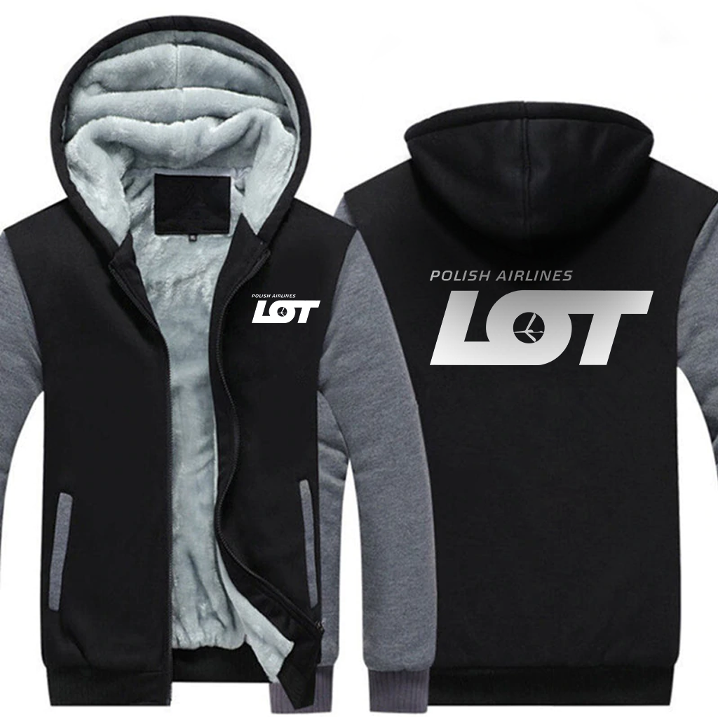 LOT AIRLINES  JACKETS FLEECE SWEATSHIRT