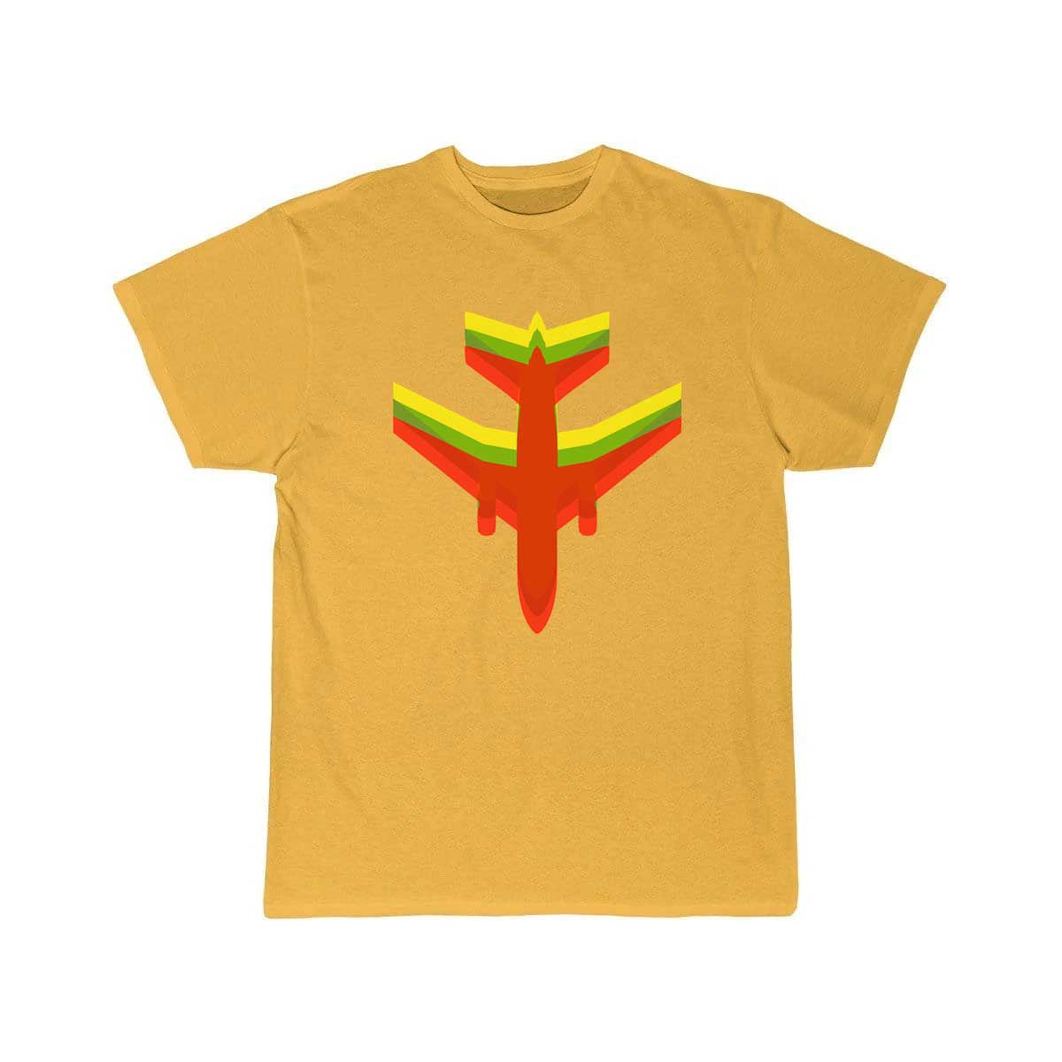 Multi Colored Jet Airplane in Motion T Shirt THE AV8R