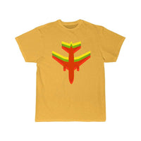 Thumbnail for Multi Colored Jet Airplane in Motion T Shirt THE AV8R