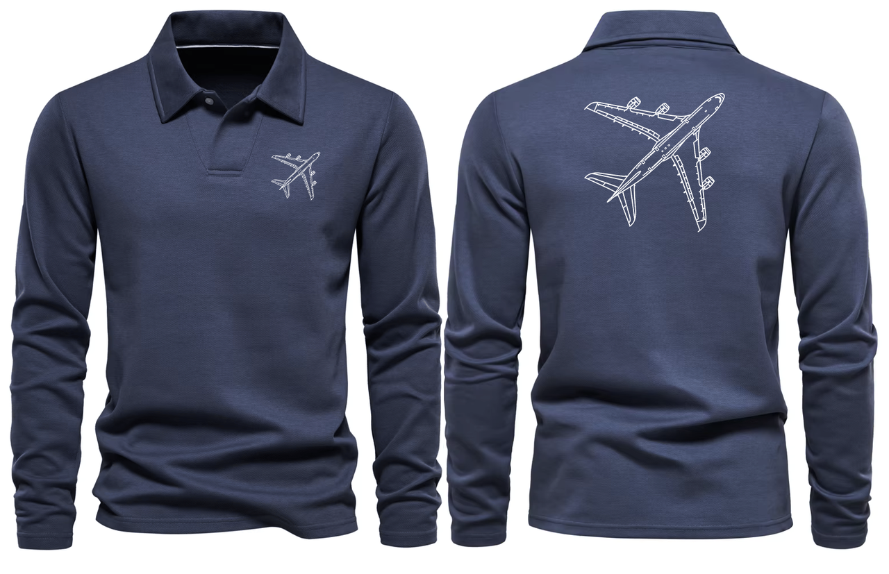 AIRBUS A380 LONG SLEEVE  POLO