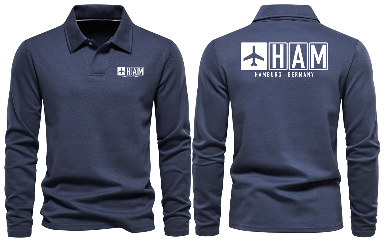 HAM AIRPORT LONG SLEEVE POLO