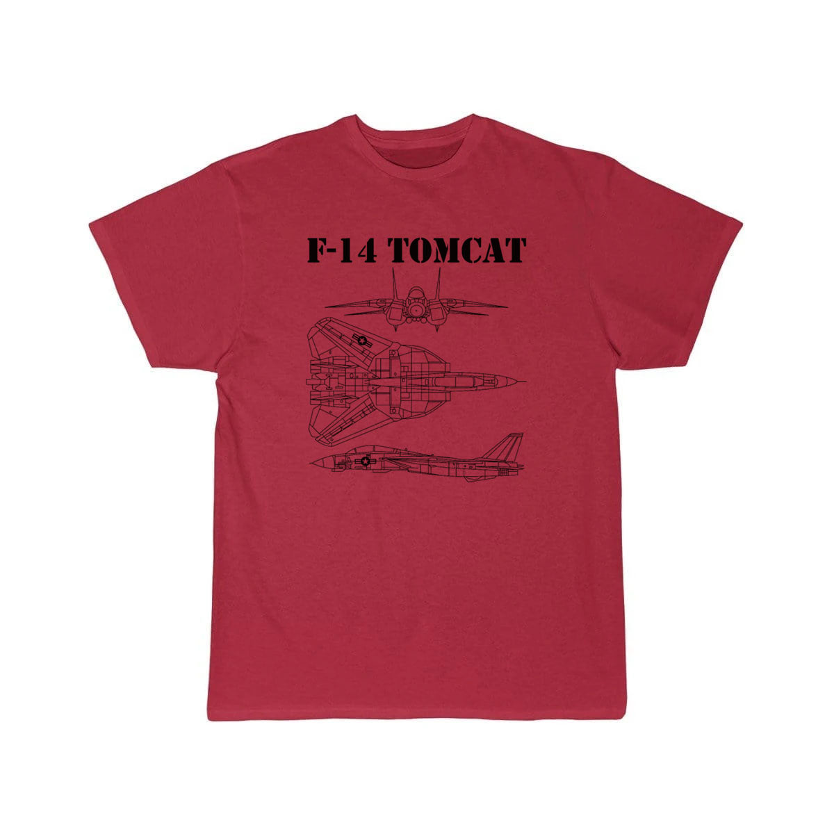 Vintage Black F14 Tomcat Schematic F-14 Jet T SHIRT THE AV8R