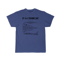 Thumbnail for Vintage Black F14 Tomcat Schematic F-14 Jet T SHIRT THE AV8R