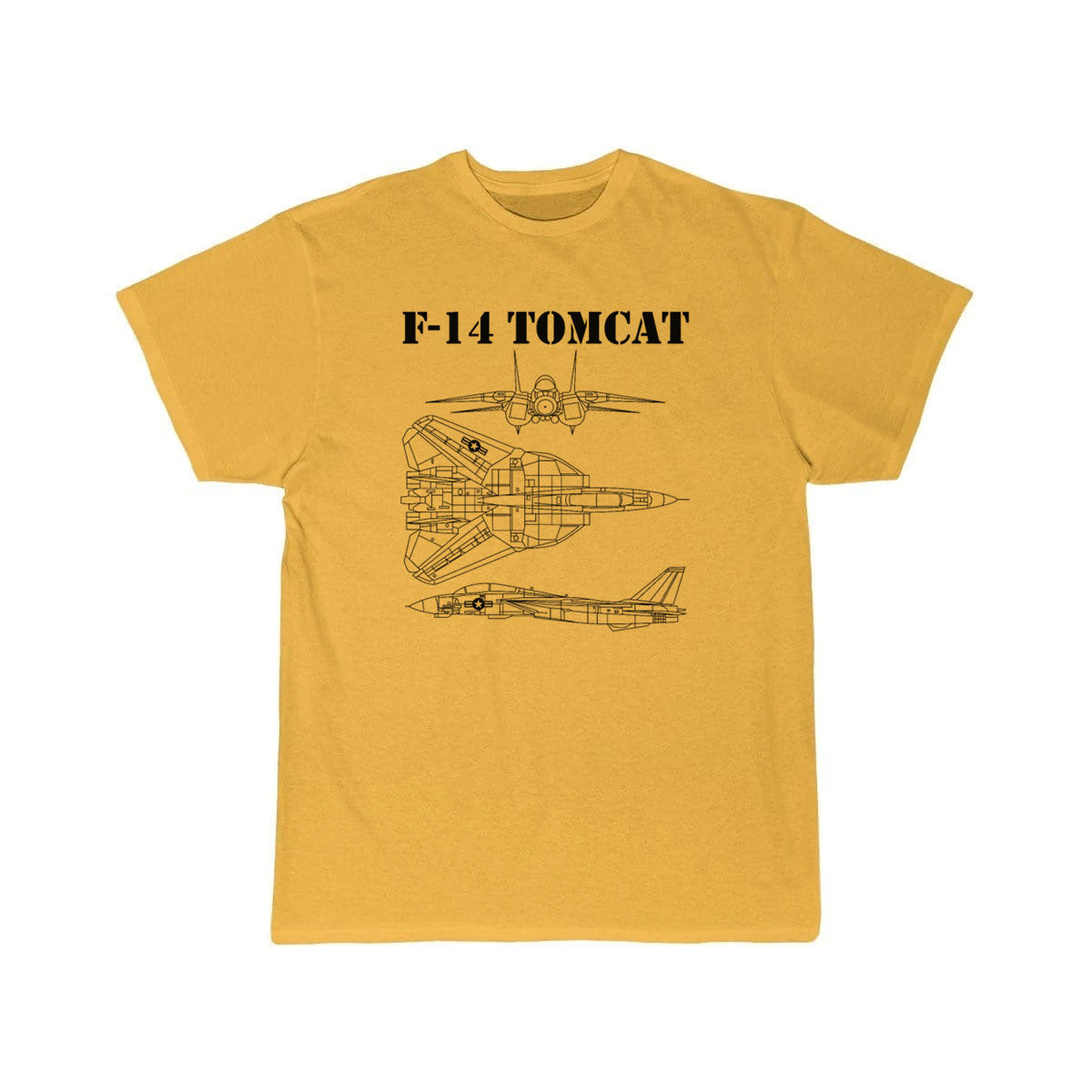 Vintage Black F14 Tomcat Schematic F-14 Jet T SHIRT THE AV8R