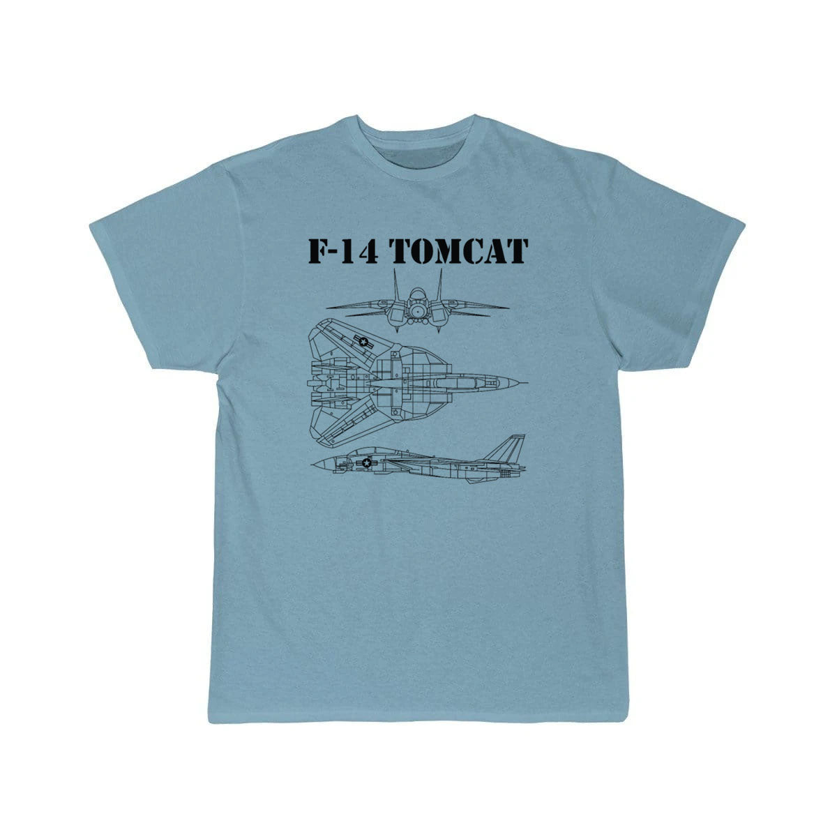 Vintage Black F14 Tomcat Schematic F-14 Jet T SHIRT THE AV8R