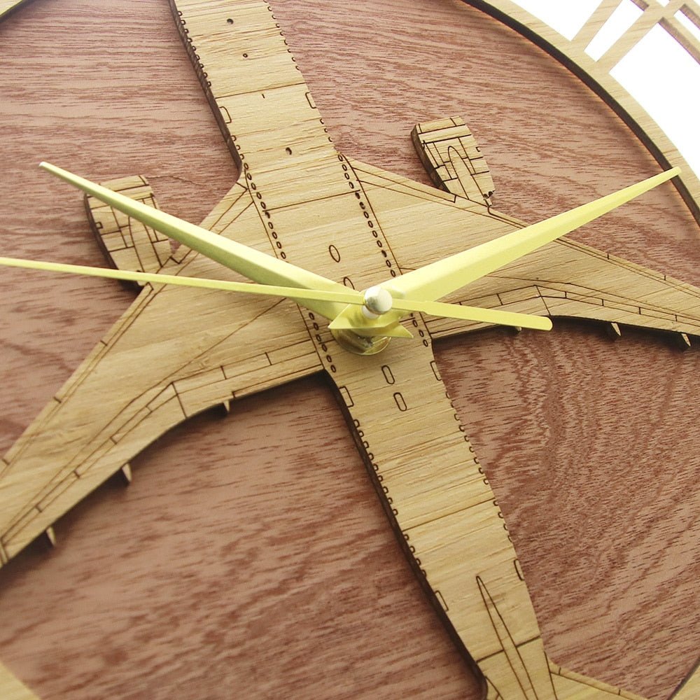 787 DEARMLINER AIRCRAFT WOODEN WALL CLOCK - PILOTSX