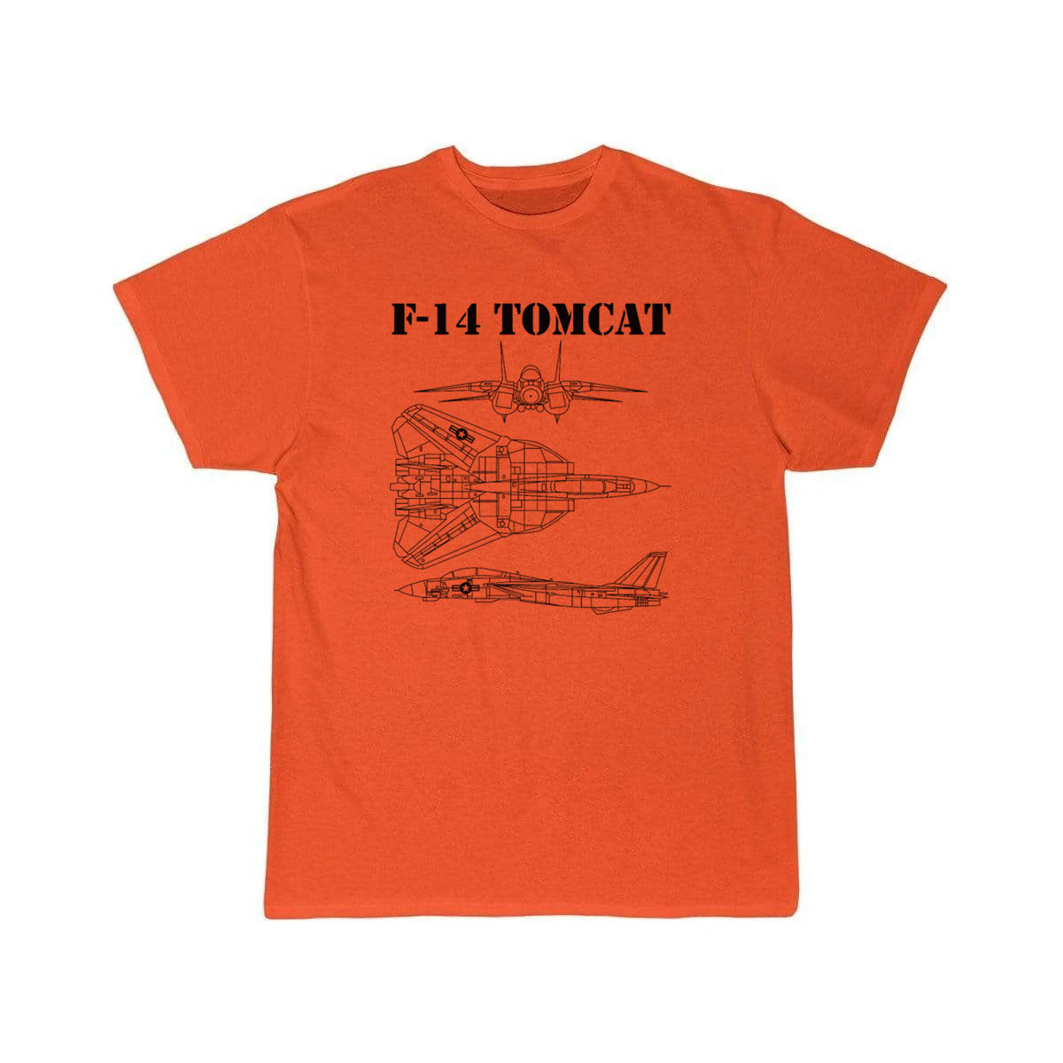 Vintage Black F14 Tomcat Schematic F-14 Jet T SHIRT THE AV8R