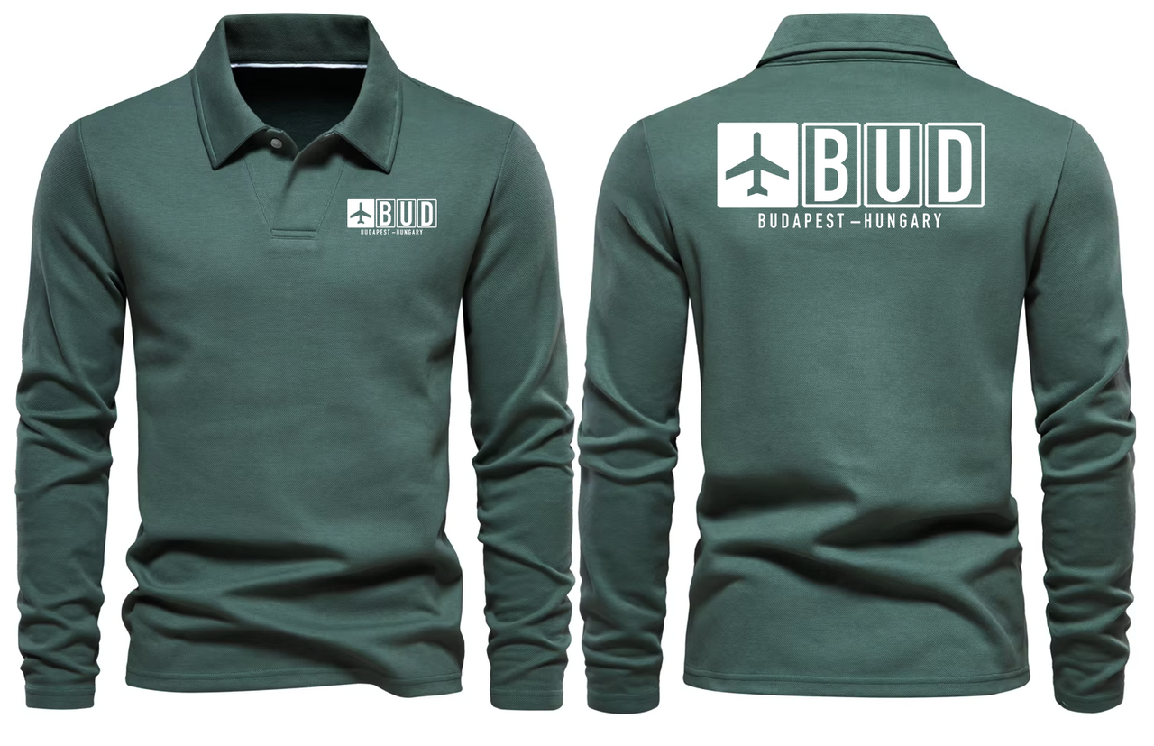 BUD AIRPORT LONG SLEEVE POLO