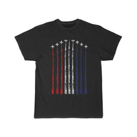 Thumbnail for American Flag USA Fighter Jet Con Trail christmas T Shirt THE AV8R