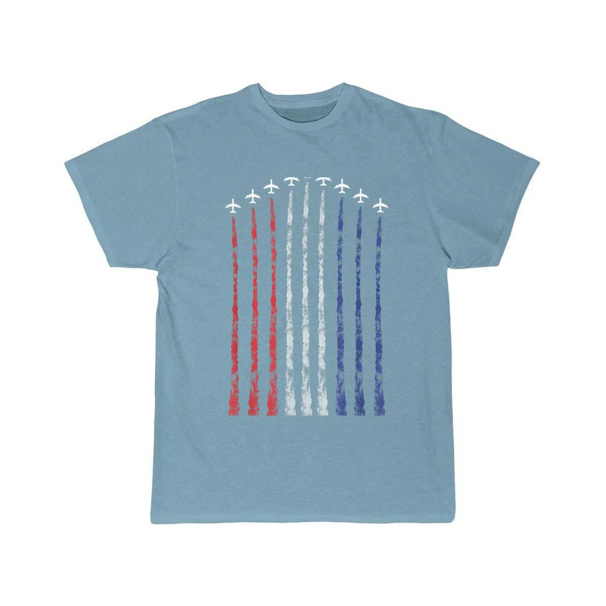 American Flag USA Fighter Jet Con Trail christmas T Shirt THE AV8R