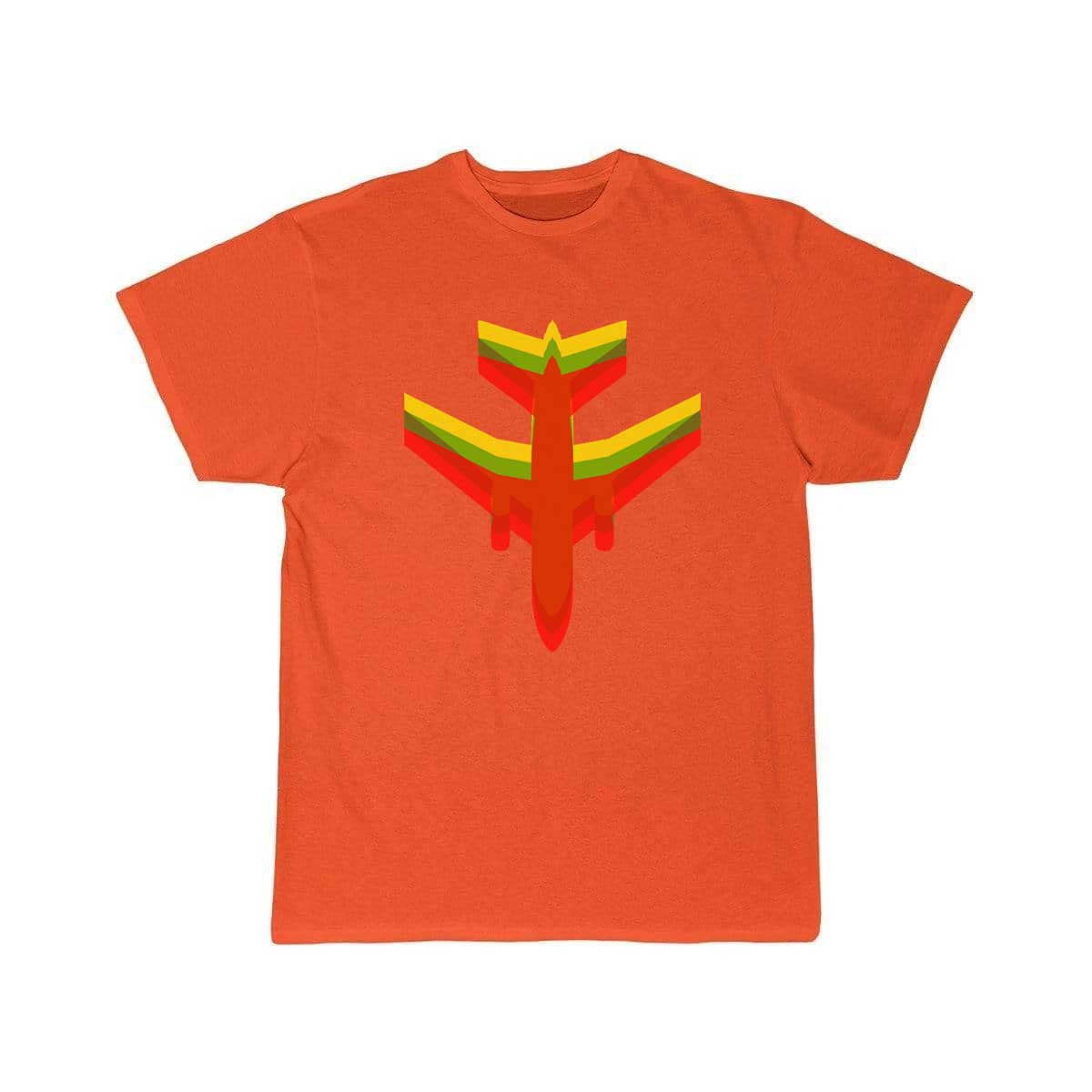 Multi Colored Jet Airplane in Motion T Shirt THE AV8R