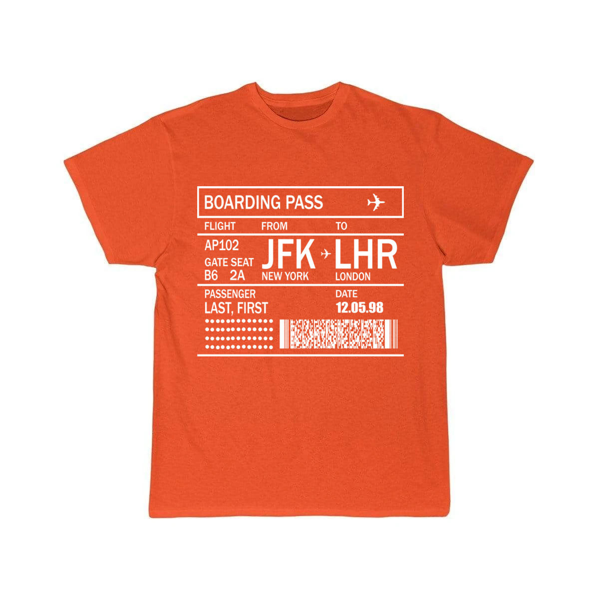 BOARDING PASS T SHIRT THE AV8R