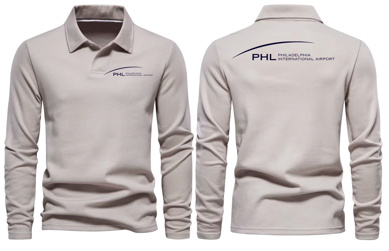 PHL AIRPORT LONG SLEEVE  POLO