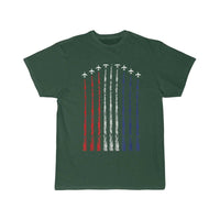 Thumbnail for American Flag USA Fighter Jet Con Trail christmas T Shirt THE AV8R