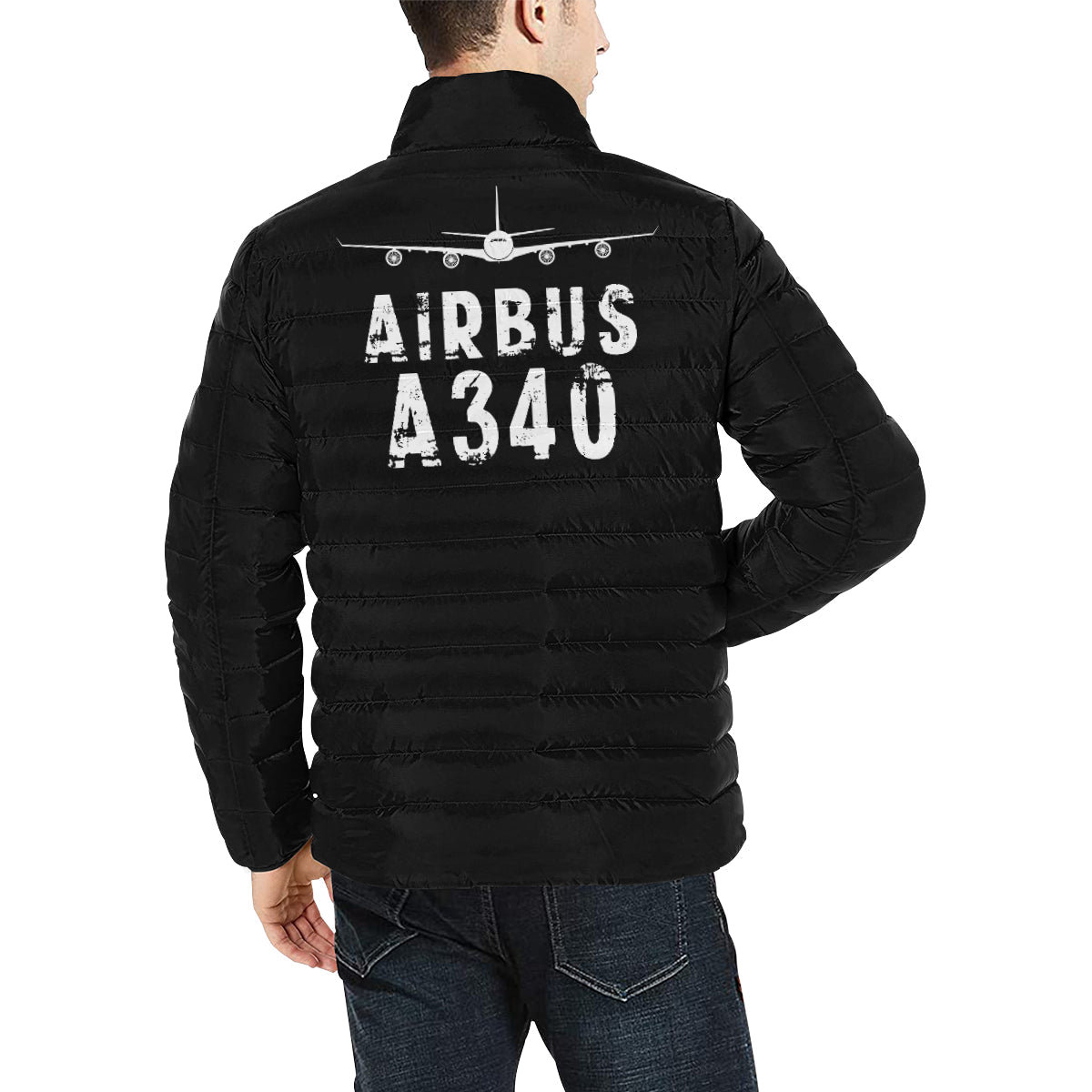 Airbus A340 Men's Stand Collar Padded Jacket e-joyer