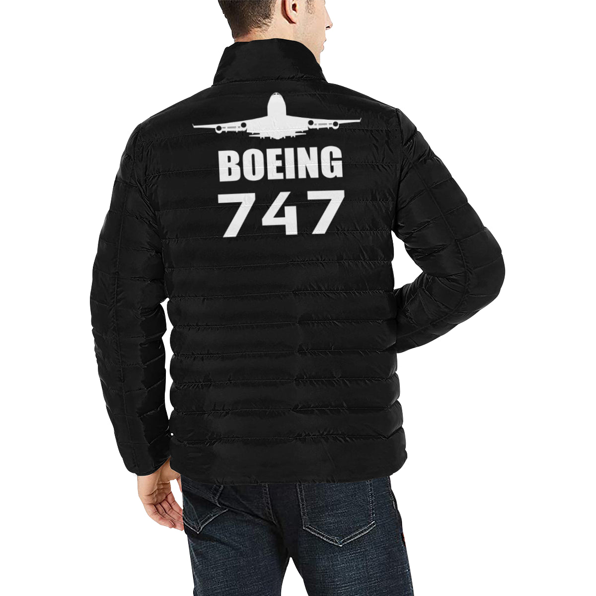 BOEING 747 Men's Stand Collar Padded Jacket e-joyer